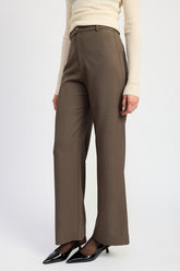 Trouser Pants With Adjustable Waist Band Buckle Emory Park